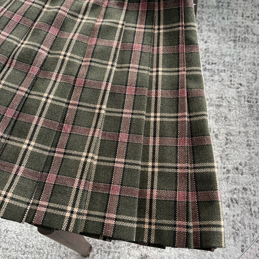 Aritzia Wilfred Juliet Plaid High Rise Mini Formal Casual Pleated Skirt Sz2 - Picture 8 of 11